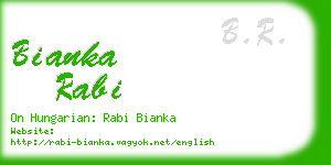 bianka rabi business card